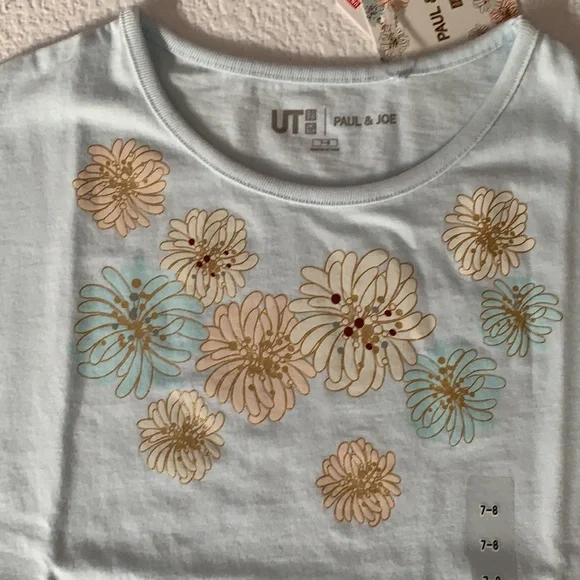 NWT Paul & Joe Uniqlo tank light blue size 7-8 years - Picture 3 of 7